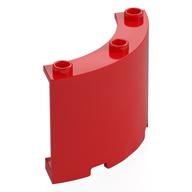 Lego Panel 4 x 4 x 3 Quarter Cylinder / Red