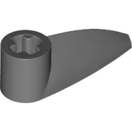 Technic Tooth 1 x 3 with Axle Hole [Hollow Underside] / Dark Bluish Gray