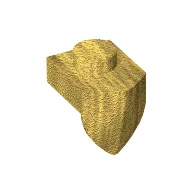 Plate Special 1 x 1 with Vertical Tooth / Pearl Gold
