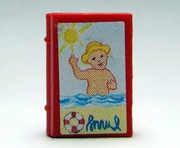 Minifigure, Utensil Book 2 x 3 with Holiday Brochure Children's Paradise Pattern (Stickers) - Set 3117