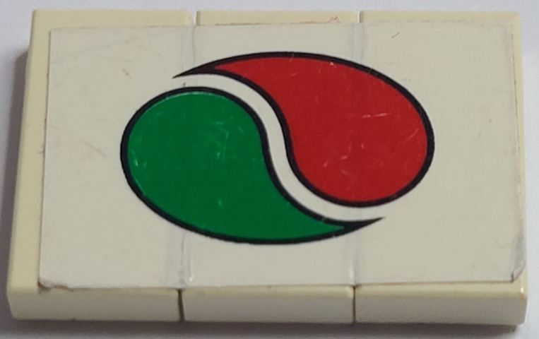 Lego Stickered Assembly 3 x 2 with Octan Logo on White Background Pattern (Sticker) - Set 6562