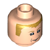 Lego Minifig Head Male Ferrari K. Raikkonen Print [Blocked Open Stud] / Light Nougat