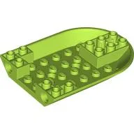 Aircraft Fuselage Curved Forward 6 x 8 Bottom with 2 Pin Holes / Lime