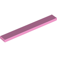 Lego Tile 1 x 8 with Groove / Bright Pink
