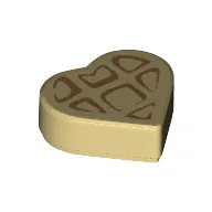 Tile 1 x 1 Heart with Waffle Print