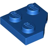 Wedge Plate 2 x 2 Cut Corner / Blue
