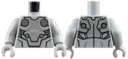 Torso Armor Silver Plate Armor with Dark Bluish Gray Circles Pattern / Light Bluish Gray Arms / Light Bluish Gray Hands