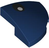 Lego Slope, Curved 2 x 2 x 2/3 Corner Round with White Circle on Black Oval Pattern Model Right Side (Fortnite KIT Cat Eye)