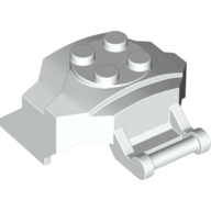 Lego Large Figure Cover 4 x 3 x 2 with Bar, 4 Studs, Ridged / White