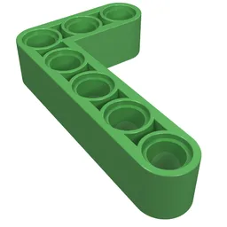 Technic Beam 3 x 5 L-Shape Thick / Bright Green