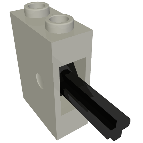 Lego Pneumatic Switch with Top Studs / Light Bluish Gray