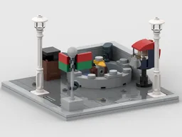Corner with Bird and Pool, Small Modular