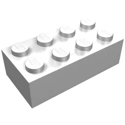 Brick 2 x 4 / Milky White
