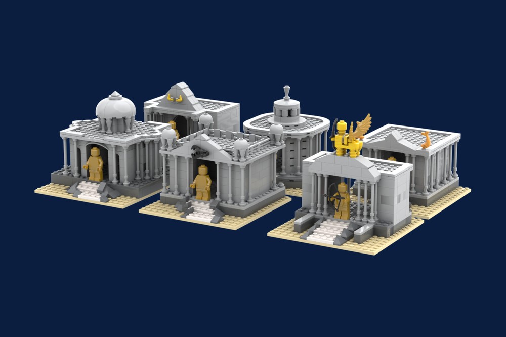 Lego the 6 temples of the zodiac (Libra, Scorpio, Sagittarius, Capricorn, Aquarius and Pisces)