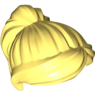 Hair Ponytail and Swept Sideways Fringe / Bright Light Yellow