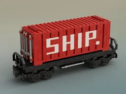 Flatbed Car + Shipping Container (24L)