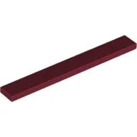 Tile 1 x 8 with Groove / Dark Red