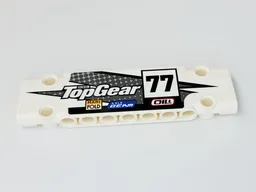 Technic, Panel Plate 3 x 11 x 1 with BBC Logo, 'Top Gear', '77', 'OIL', 'AXLE BEAM', and 'MANIFOLD' Pattern Model Right Side (Sticker) - Set 42109