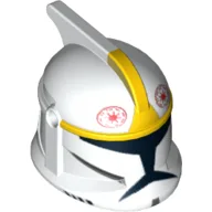 Helmet Clone Trooper Phase 1, with Side Holes, Clone Pilot Print / White