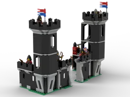 Large tower to connect the Black Monarch's Castle (6085) with Knight's Stronghold (6059)