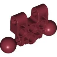 Large Figure Skeletal, Torso, Lower, with 2 Ball Joints, 2 Axle Holes, and 4 Holes (Vahki) / Dark Red