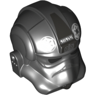 Lego Helmet AT-AT / Tie Pilot, Imperial Logo Print / Black