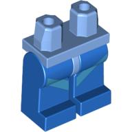 Lego Hips and Blue Legs with Medium Blue Diagonal Stripe Print / Medium Blue