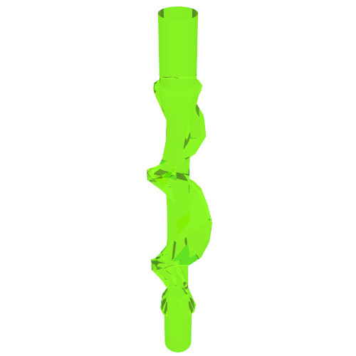 Lego Wave / Power Burst / Flame, Bolt Spiral with Bar Ends / Trans-Bright Green