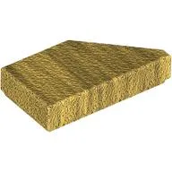 Tile 1 x 2 with Stud Notch Left / Pearl Gold