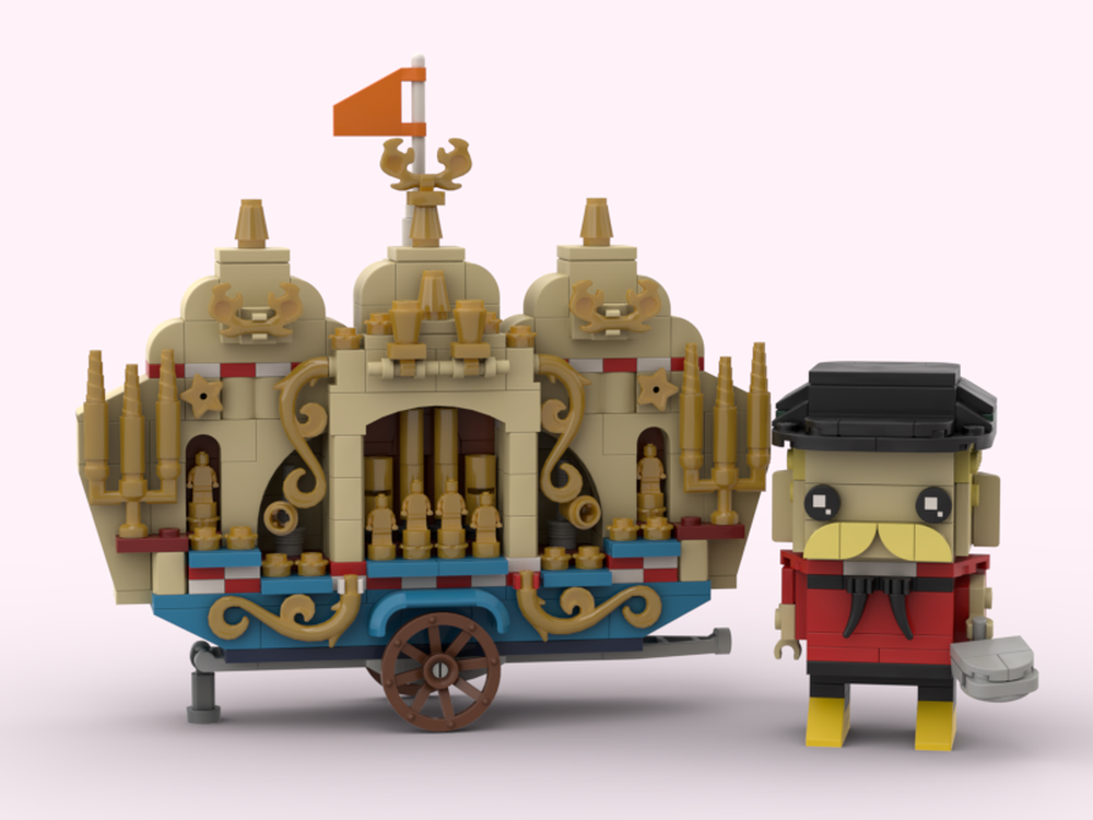 Lego Dutch Barrel Organ incl Brickheadz in traditional Dutch Clothes