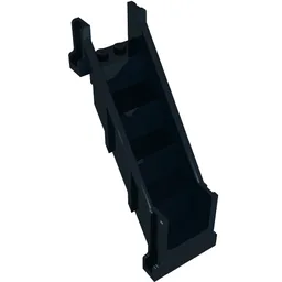 Stairs 4 x 7 x 9 1/3 Straight Enclosed / Black