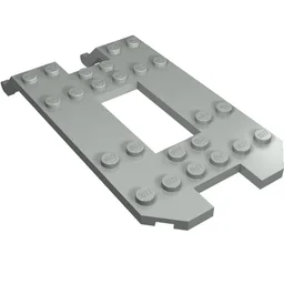 Vehicle Base, Trailer 6 x 12 x 1 1/3 / Light Gray