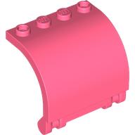 Lego Panel 3 x 4 x 3 Curved / Coral