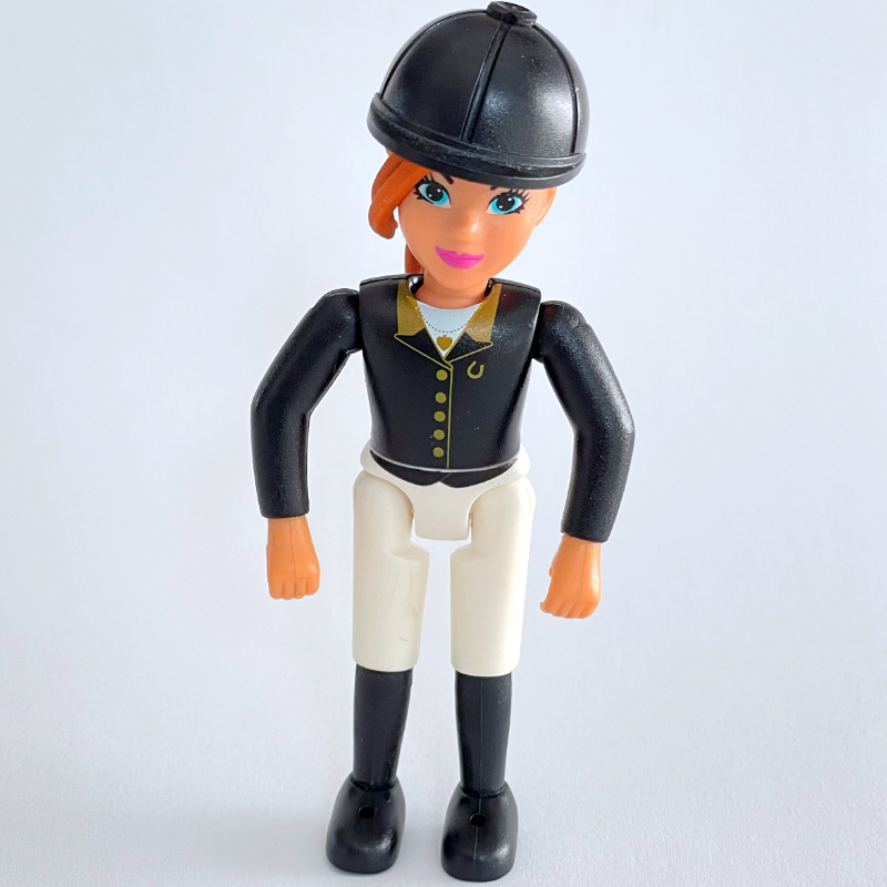 Lego Belville Horse Rider, Black Top and Helmet