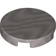 Tile Round 2 x 2 with Bottom Stud Holder / Flat Silver