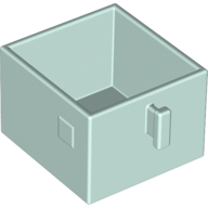 Lego Duplo Drawer 2 x 2 with Pull Handle / Light Aqua