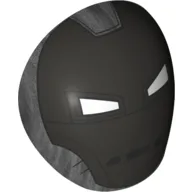 Large Figure Shoulder Cover, Armor, Round, Smooth with Iron Man Helmet Print / Pearl Titanium