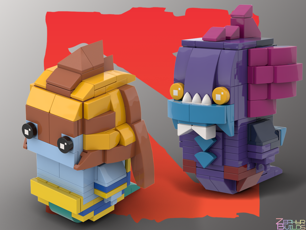 Lego DOTA 2 Slithereen Guard Brickheadz (Naga Siren and Slark)