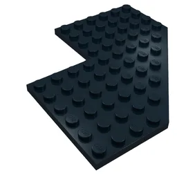 Wedge Plate 10 x 10 with 4x4 Cutout and Cut Corner / Black
