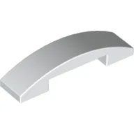 Brick Curved 4 x 1 Double, No Studs / White
