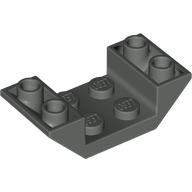 Lego Brick Sloped Inverted 45° 4 x 2 Double with 2 x 2 Recessed / Dark Gray