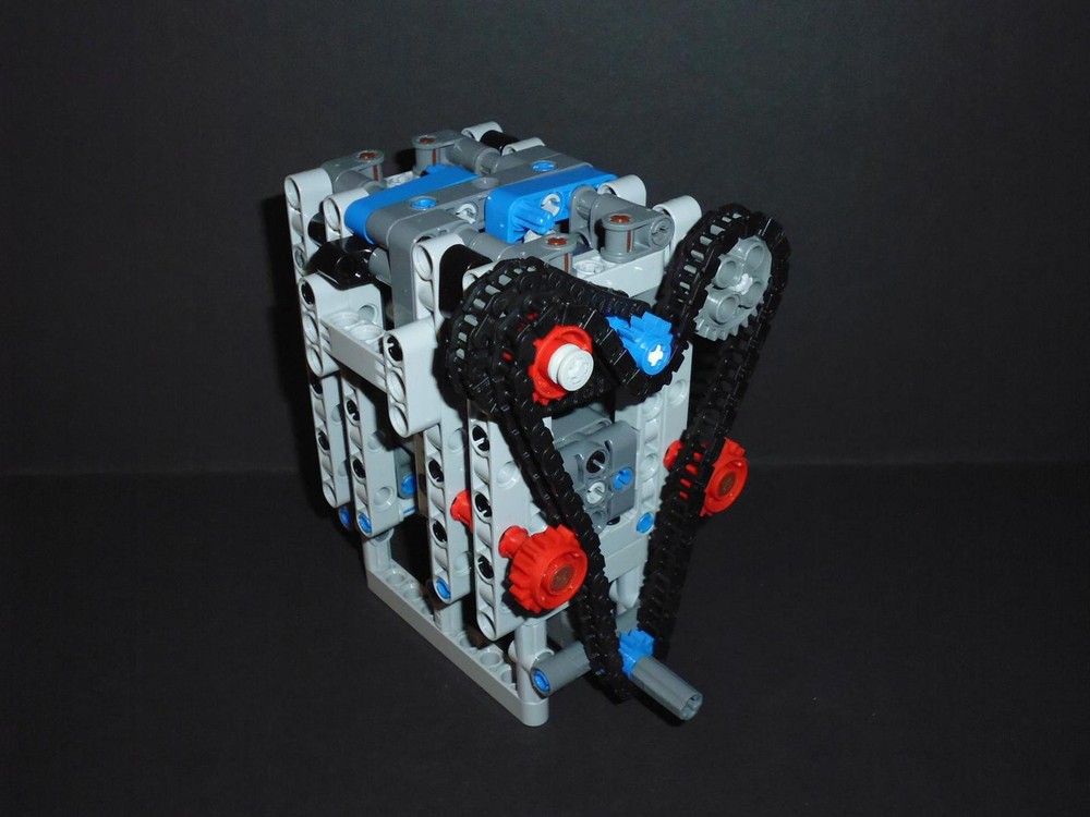 Lego 2-Cylinder 4-Stroke Engine with Ignition