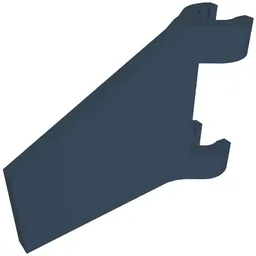 Flag 2 x 2 Trapezoid with Flared Area between Clips / Dark Blue
