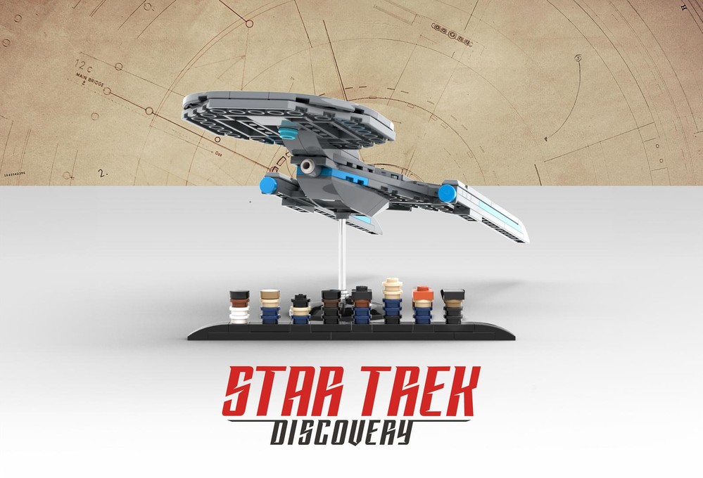Lego Star Trek: Discovery — USS Discovery Starship and crew