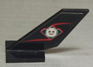 Lego Tail Shuttle with Skull Evil Minifigure Head Pattern on Both Sides (Stickers) - Set 4793