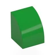 Brick Curved 1 x 1 / Bright Green