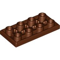 Lego Tile Special 2 x 4 Inverted / Reddish Brown
