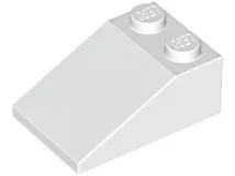Brick Sloped 33° 3 x 2 / White