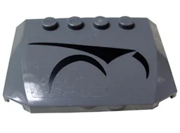 Wedge 4 x 6 x 2/3 Triple Curved with Magna Guard Symbols Right Pattern (Sticker) - Set 7673