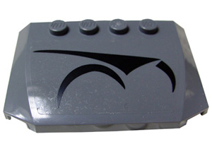 Lego Wedge 4 x 6 x 2/3 Triple Curved with Magna Guard Symbols Right Pattern (Sticker) - Set 7673